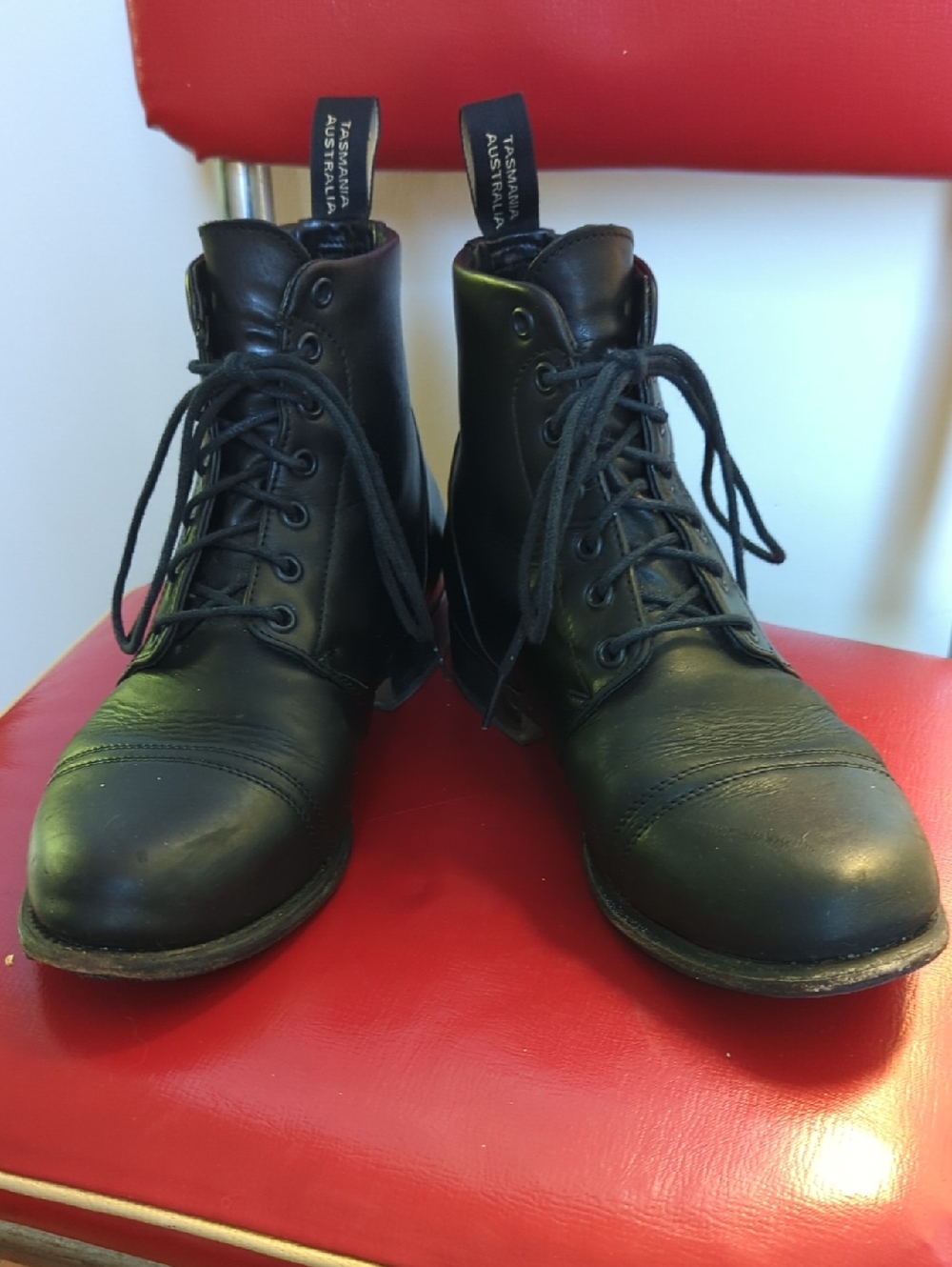 Blundstone Black Leather Lace-Up Women's Boots